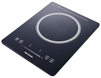 Placa de induccion portatil Mx onda on cristal ceramico de alta resistencia 10 niveles de potencia hasta 2000W o 240 grados
