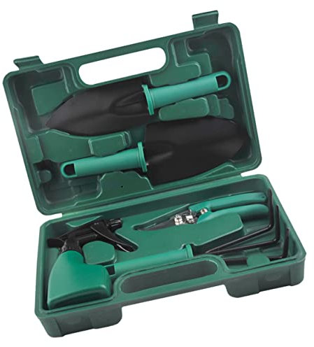 SUPVOX Kit Doutils De Jardinage 5 Pièces avec Étui De Rangement Outils De Jardinage Robustes pour des Pelles des Râteaux des Sécateurs Faciles À Utiliser Et À Ranger