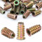 25 PCS Threaded Inserts M8 (8MM) X 20MM Threaded Inserts for Wood M8 Threaded Insert Premium Zinc Alloy Insert Nuts Hex Drive Head for Wood Furniture Carpenter DIY and Many Project