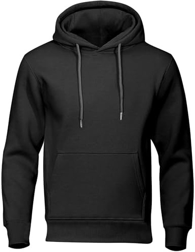 CSHE Hoodie Herren Oversize Sweatshirt Casual Pullover Hoody mit Kapuze Männer Einfarbig Kapuzenpullover Frühling und Herbst Oberteil Longsleeve Regular Fit Hooded Y2k Pulli