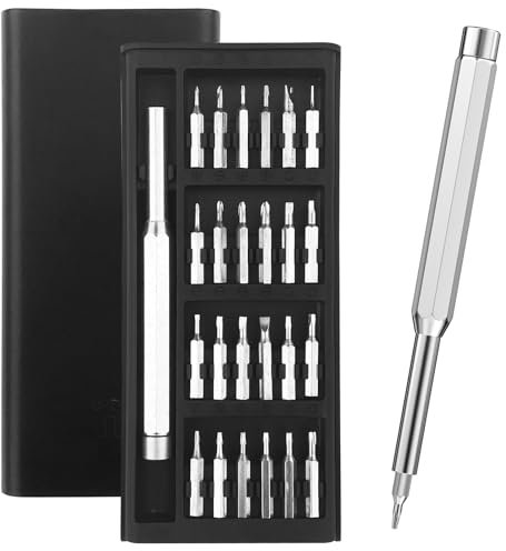 Lixiluxia 24 in 1 Set Cacciaviti Precisione Magnetici, Cacciavite per Occhiali, Kit Cacciaviti Multifunzione, Mini Set de Giraviti, Precision Screwdriver Kit, per Laptop, Orologio, Tablet