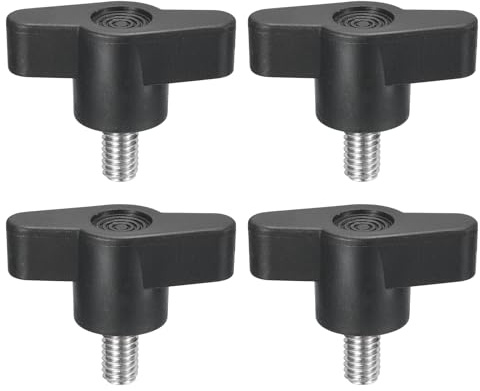 QUARKZMAN 4 Stück Rändelschraube, M6 x 10mm Metrisch 304 Edelstahl T-förmige Klemmschraubenknopf Daumenschrauben Griff Flügelschraube für Schnellentfernung Handfestziehen Knopfersatz