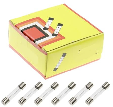 DPNABQOOQ 100 Stück 6 x 30 mm Glassicherungen, 250 V, 0,5 A, 1 A, 2 A, 3 A, 4 A, 5 A, 6 A, 8 A, 10 A, 15 A, 20 A, 25 A, 30 A, AMP(F2A)