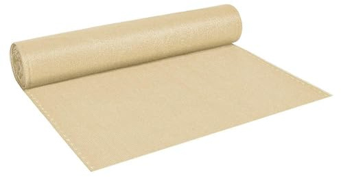 Brigros - Rete Ombreggiante in HDPE 120g/m² per Recinzione Giardino Esterno, Telo Frangivista Oscurante con Lunghezza 15M E Varie Altezze Disponibili, Teli Ombreggianti da Esterno (Alt. 1m, Beige)