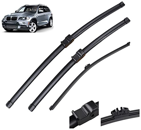 Essuie-Glaces Avant et arrière 24' + 20' + 15' LHD, balais d'essuie-Glace pour Pare-Brise et vitres pour BMW X5 E70 2006-2011