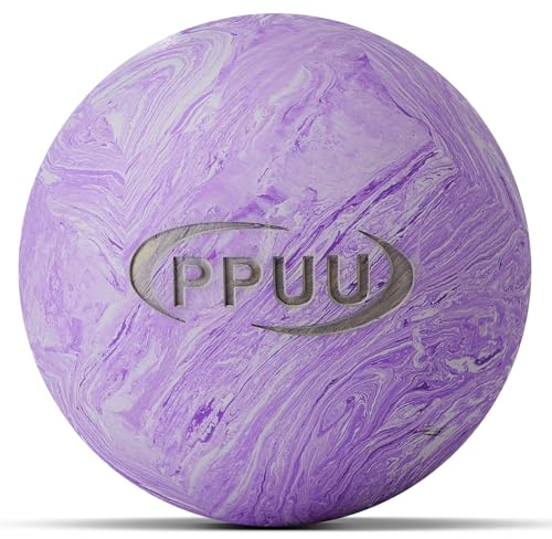 Massage Lacrosse Ball for Myofascial & Trigger Point Release, Muscle Knots, Yoga Therapy – Improves Joint Mobility & Relieves Pain – Shoulder, Back, Plantar Fascia, HIPS – 2.5-Inch Purple-02 Rubber