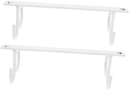 CONGARTENO Soporte Colgante para Tazas de Café de Hierro, 4 Ganchos, Organizador Debajo del Gabinete para Cocina, Estante Resistente para Almacenamiento, Set de 2 Piezas