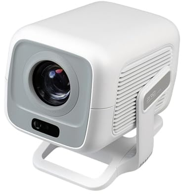 Fangxuee Proyector Full HD 4K con Enfoque Automático para Películas, WiFi, Android, TV, Cine en Casa, Proyector de Vídeo Portátil, Enchufe de la UE. EU Plug