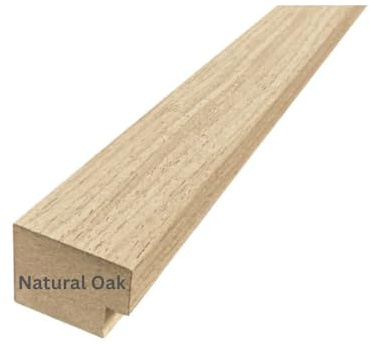 CholasX Acoustic Slat Wall Panels End Trims, Wood Veneer MDF, Natural Oak, Grey Oak, Black Oak, Walnut - 2.4M (Natural Oak)