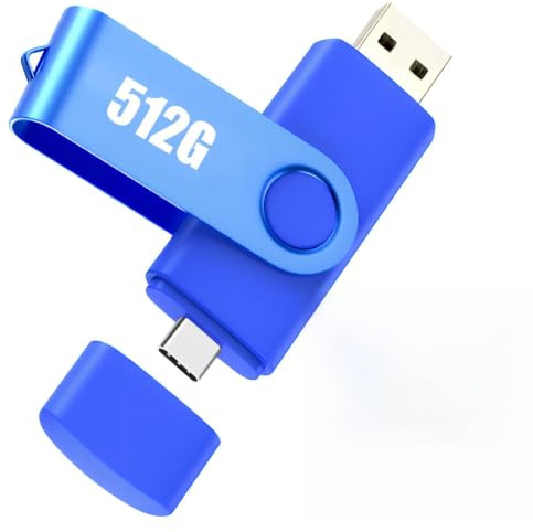 Memoria USB 512gb 2 en 1 Pendrive Tipo C Et USB A 2.0 Flash Drive