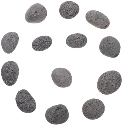 HEMOTON Lava Rocks for Gas Grill, Pietre Laviche Volcaniche Uniche e Riutilizzabili Sacchetto da 1, Ideali per Barbecue e Focolari da Interno