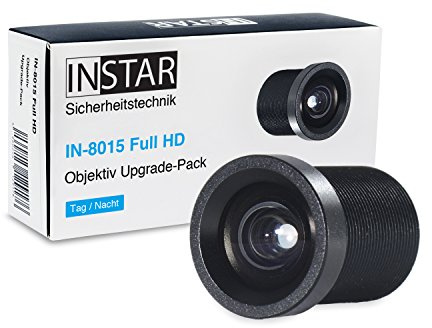 INSTAR Super-Weitwinkelobjektiv für INSTAR IN-8015 / IN-8415 2K+ / 2,8mm / IP Kamera/Überwachungskamera/Objektiv/Zubehör/größerer Blickwinkel/Weitwinkel/S-Mount / M12xP0.5