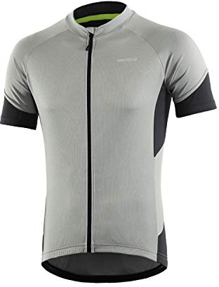 BERGRISAR Cykeltröja för män kortärmad MTB jersey andningsbar snabbtorkande mountainbike cykelkläder BG650, Grå, XL