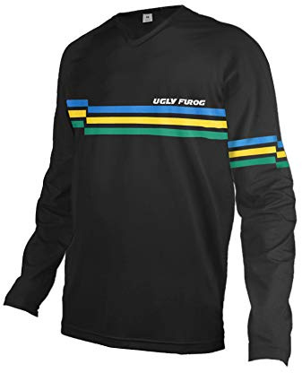 UGLY FROG Fahrrad Trikots & Shirts Bekleidung Herren - Radfahrer - Mountain-Bike - MTB - BMX - Biker - Rennrad - Outdoor - Downhill Jersey- Freeride - Special Designs Kurz/Langarm DEHerDownFT05