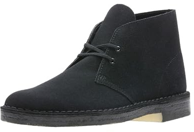 Clarks Originals Men's Desert Boot, Black Suede, 10 Medium US