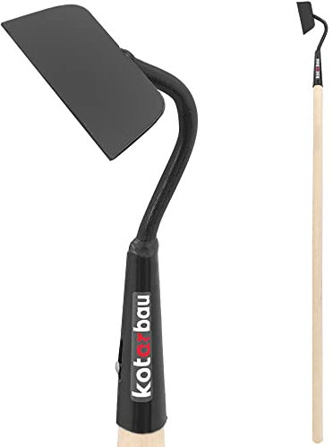 KOTARBAU® Gartenhacke 40 x 160 mm Hacke Trapezform mit Stiel aus Holz 120 cm Beethacke Pflanzhacke Unkrauthacke Gartenwerkzeug zum Lockern Umpflanzen Jäten Gartenpflege