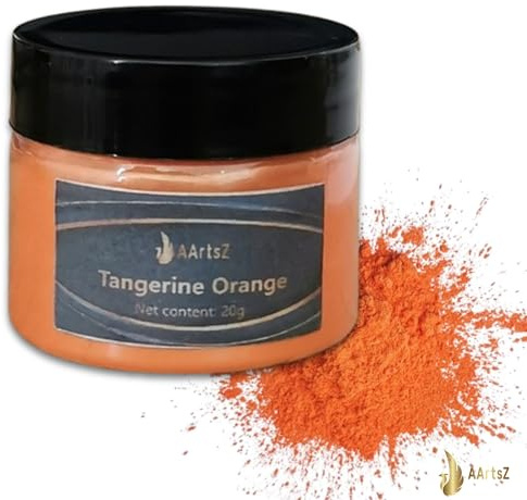 AArtsZ Epoxidharz Farbe Zweifarbige Mica Pulver, Orange 20g Farbpigment | AArtsZ Perlglanz Metallischer Mica Powder für Schmuckherstellung Nagellack Seifenfarbe Schleim Kerzenherstellung Badebomben
