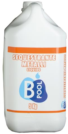 B POOL Sequestrante CA/FE. Sequestrante Metalli Piscina per trattare acqua ricca di Calcio e Ferro. Impedisce la formazione di depositi garantendo la bellezza delle tue acque. Formato da 5 Kg