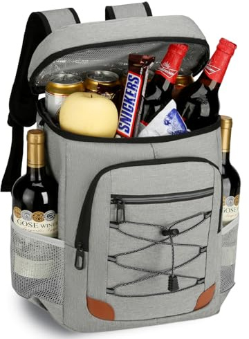 Wowen Rucksack, isoliert, auslaufsicher, für Herren, 36 Dosen, weicher Kühlrucksack, isoliert, wasserdicht, große Kapazität, Kühltasche, tragbar für Mittagessen, Camping, Reisen, Picknick, Wandern,
