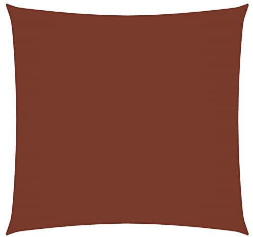 Iiaky Sonnensegel Oxford-Gewebe Sonnensegel Terasse Markise Sonnenschirm Terrasse Quadratisch 3x3 m Terrakottarot