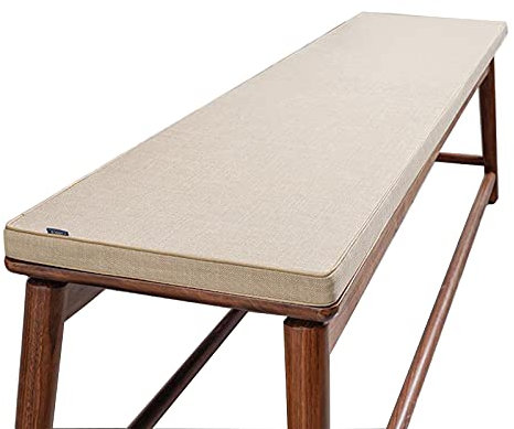 Generisch Sitzkissen Bankkissen für 2/3/4-Sitzer 100 cm/150 cm/180 cm/200 cm Holzmöbel-Bankauflage Sofa-Sitzkissen für drinnen und draußen Gartenschaukel Terrassenmöbel (Beige 30 x 200 cm)