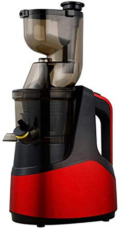 Exprimidor de Jugo Lento Extractor de Tornillo Prensa en frío Filtro Libre Fácil Lavado Máquina exprimidor de Frutas eléctrico Gran Calibre Rojo Rojo