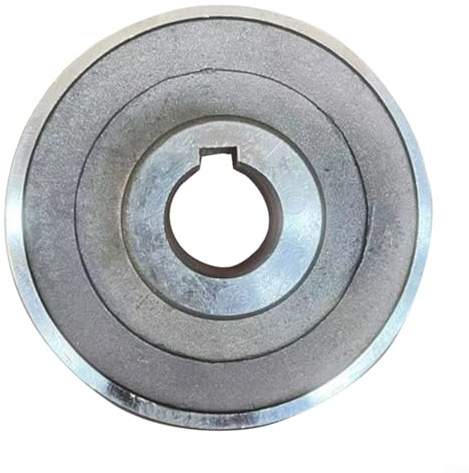EXTRWORY Riemenscheiben-Konstruktion, Einzelrille, Aluminium, A-Typ, Luftkompressor-Motor-Riemenscheibe, 97 x 24 mm, 97 x 19 mm, silberfarbenes Dreiecksriemenrad, Werkstattwerkzeug (97 x 19)