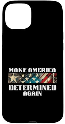 Macht Amerika wieder entschlossen USA Stars & Stripes Hülle für iPhone 15 Plus