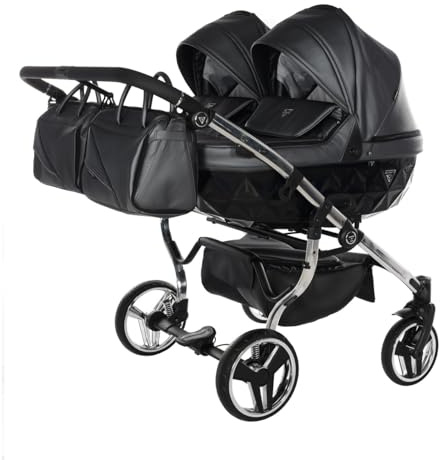 Junama Passeggino per gemelli Diamond Fluo DUO 2in1 (05 - grigio)