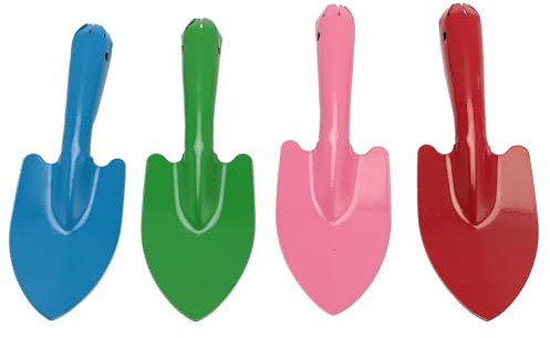 4 Pcs Mini Gardening Shovels, 7.8 Inch Colorful Metal Hand Garden Shovel Set, Transplanting Garden Shovel, Garden Tools for Flower Soil Planting Digging Transplanting