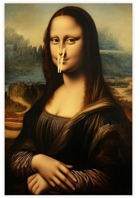Parodie Mona Lisa Badezimmer Kunst Dekor Leinwand Poster Schlafzimmer Dekor Landschaft Büro Zimmer Dekor Geschenk 08x12inch(20x30cm)