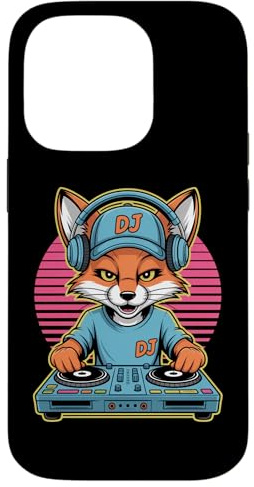 Renard avec Casque DJ Musique Coque pour iPhone 14 Pro