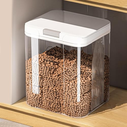 5L Boîte Transparente Avec Couvercle, 25x21x17cm Boite Rangement Plastique Pour Croquettes Chien, Boite Hermetique Pour Croquette Chat, Boîtes Conservation Alimentaire, Conteneur De Rangement Cuisine