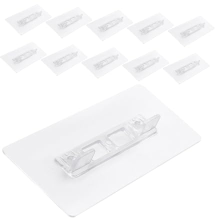 Angoily 16pcs No Drill Self-adhesive Plastic Shelf Support Pegs Double Row Reinforced Cabinet Partition Pins for Wardrobe Closet Furniture Storage