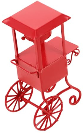 Hemobllo Accessoire Mini Machine à Pop-Corn pour Maison de Poupée Chariot à Collations Simulation Scène Cinéma Décoration Gâteau Jouet Éducatif
