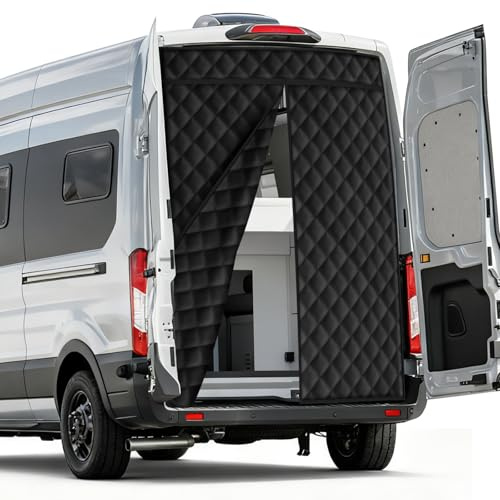 Magnetischer Thermischer Heckklappe 200 * 170cm, Winddichter Schalldämmender Vorhang Thermisch Winter for Die meisten Nutzfahrzeuge, Wohnmobile, for Ducato/Transit High Roof