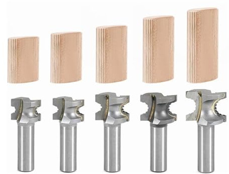 Findbuytool - Fresa da 12,7 mm, in carburo di tungsteno, set di 5, punte per fresa superiore per punte Festool Domino Router Bits, fresa per fresatrice superiore per DF500, dimensioni D4, D5, D6, D8