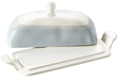 Burriera con coperchio, contenitore smaltato vintage, da fattoria vassoio for la decorazione della cucina banco per Cucina