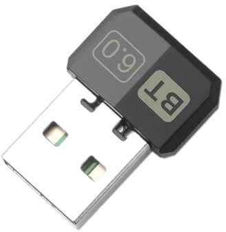 Adattatore Bluetooth 6.0 10-20M Trasmissione 3Mbps Ricetrasmettitore Wireless USB Senza Driver per Wins 8.1/10/11