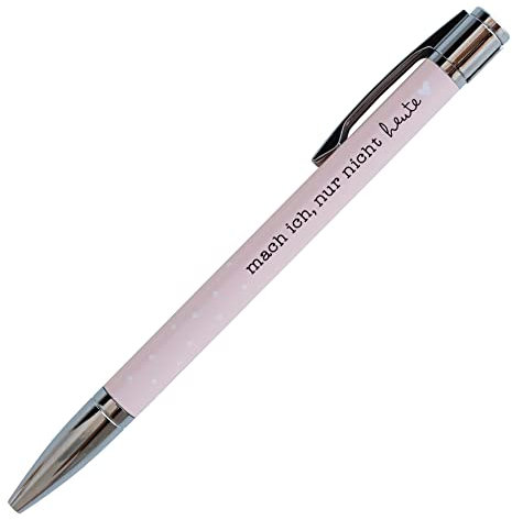 Odernichtoderdoch® 💕 Kugelschreiber Mach ich, nur nicht heute - Kuli mit blauer Mine - rosa