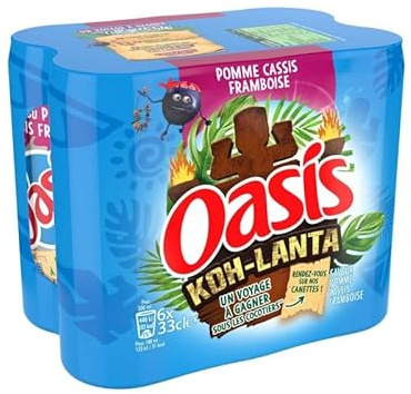 OASIS - Caja de frambuesa de manzana grosella negra Slim 6X33Cl