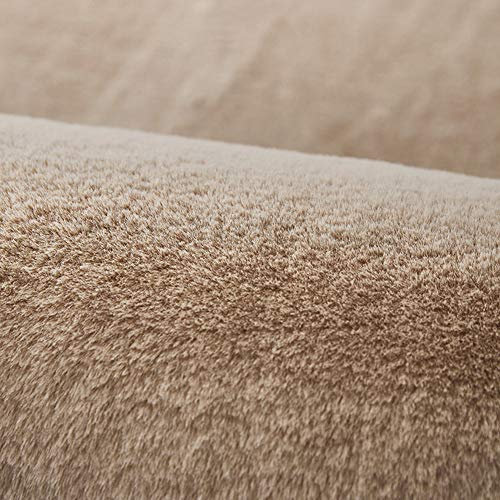 Hochflor Teppich wohnzimmerteppich Langflor - Teppiche für Wohnzimmer flauschig Shaggy Schlafzimmer Bettvorleger Outdoor Carpet,Camel,80 * 160cm
