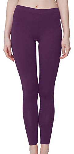 Celodoro Legging pour femme, pantalon en jersey stretch en coton