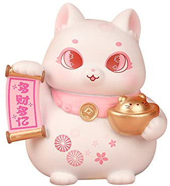 Asudaro Wackelfigur Auto Armaturenbrett Dekoration Wackelkopf Katze Puppen Spielzeug Tierfigur Glückskatze Skulptur Ornament Spielzeug Desktop Dekoration Harz Auto Armaturenbrett Büro Zuhause Typ B