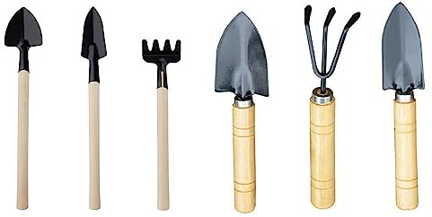 HFYMXNB 6pcs Outils de Jardin,Ensemble idéal pour Le lit de Fleurs et Le Balcon Comprenant la truelle de Fleurs，Mini Jardinage Outils pour Pot de Jardin, Plantes et semis