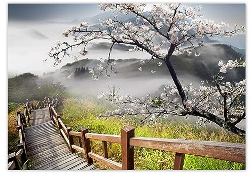 WTD H839Z_NS1A1 Stickers muraux Motif fleurs de cerisier du Japon 84,10 x 59,40 cm