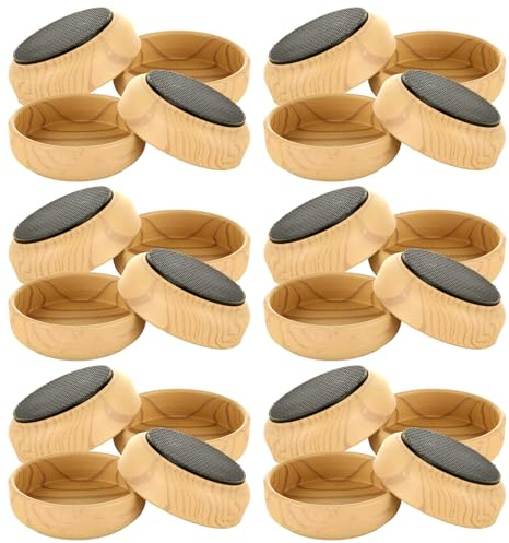 MUXHEL 16PCS Sofa Leg Floor Protectors for Furniture Legs-60mm Rubber Based Sofa Feet Protectors for Wooden Floors-Furniture Cups Floor Protectors Non-Slip Furniture Castor Cups for Wooden Floors
