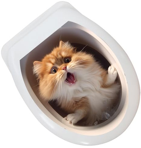 HUNYA Aufkleber für Toilettendeckel, Umweltfreundliche PVC-Aufkleber für Toiletten mit Tiermotiven, Multicolor, Realistisch, Rechteckig, Indoor, Toilettenaufkleber, Sticker
