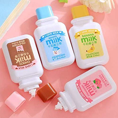 4 Stücke Lot Korrekturroller Mini Schulsachen 6m x 5mm Ideal für Studentisches Schreiben, Homeoffice oder Lehrerbüro Schulbedarf Tragbare Korrekturband (4 pcs)