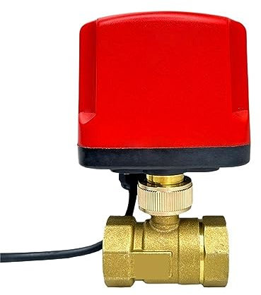 Kugelhahn-Set, Motorisierter Kugelhahn 1/2 3/4 1 2 Wasserdichter elektrischer Messingkugelhahn Dreidraht- oder Zweileitungs-Kugelhahn aus Messing(Size:2,Color:24_CR02)